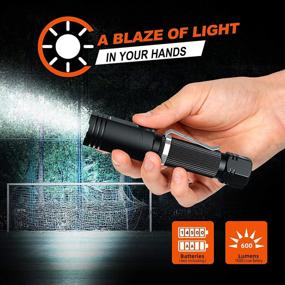 img 3 attached to NICRON N7 600 Lumens Tactical Flashlight - 90° Mini, IP65 Waterproof LED Flashlight with 🔦 4 Modes - Ideal for Camping, Outdoor, Hiking (Batteries Not Included) - Perfect High Lumens Gift