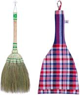 🌾 thai natural grass broom - 24-inch tall asian broom for rvs, camping tent, and children cleaning logo