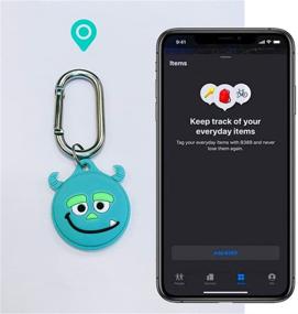 img 3 attached to 🔵 AirTags Case 2021 - Wireless GPS Location Tracker Air Tag Soft Silicone Case - Stylish and Cute 3D Animation Design - Keychain Attached - Easy to Carry Finder Accessories (Blue)