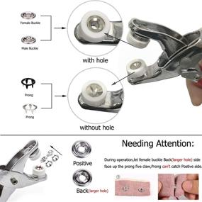 img 2 attached to Hollow Snap Fasteners Kit for Baby Clothes - Easy-to-Use Prong Snaps & Buttons