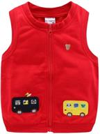 littlespring boys' sleeveless full zip fleece jackets & coats logo