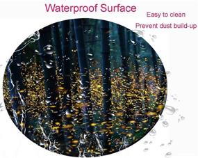 img 2 attached to 🐭 Bamboo Forest Mouse Pad: Round, Waterproof, Non-Slip Rubber Mouse Pad with Designs for Office Laptop - 7.9x0.12 Inch