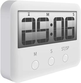 img 4 attached to ⏲️ SUKIA 24 Hours Large LCD Digital Kitchen Timer - Multifunctional Cooking Tool with Strong Magnet, White, Loud Ring, Simple Operation - Ideal for Kids, Teachers, and Cooking Enthusiasts