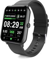 📟 yegkgo 1.69" fitness tracker smart watch - heart rate & sleep monitor, ip68 waterproof activity tracker for android & ios, smartwatches for men women (black) logo