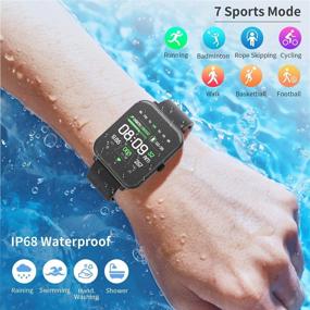 img 3 attached to 📟 YEGKGO 1,69" фитнес браслет Smart Watch - монитор сердечного ритма и сна, водонепроницаемый активный трекер IP68 для Android и iOS, умные часы для мужчин и женщин (черные)