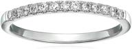 💍 stunning vir jewels 1/5 cttw pave diamond wedding band in 14k white gold - perfect bridal ring with prong set diamonds logo