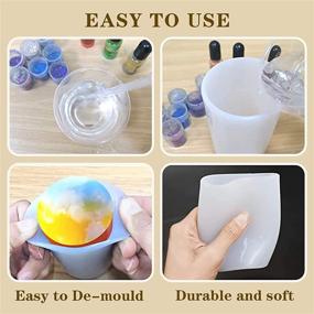 img 1 attached to SUBANG 7-Piece Silicone Resin Casting Mold Set - Cylinder Candle Making Molds for Aromatherapy Candles - DIY Epoxy Mold Kit