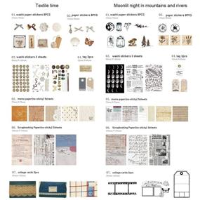 img 3 attached to 📚 Vintage DIY Scrapbooking Stickers Pack: 180pcs Decorative Antique Retro Natural Collection for DIY Crafts, Journaling, and Diary Embellishment