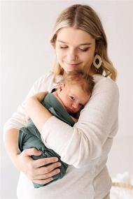 img 2 attached to 🌿 Organic Sage Bamboo Swaddle Blanket by Wallaby Kids: Ultra-Soft and Gentle for Large Baby Wrapping