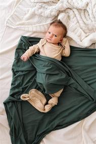 img 1 attached to 🌿 Organic Sage Bamboo Swaddle Blanket by Wallaby Kids: Ultra-Soft and Gentle for Large Baby Wrapping