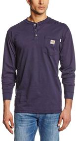 img 2 attached to Carhartt Resistant Cotton Sleeve Henley Men's Clothing