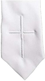 img 1 attached to 👔 Lito Boy's Zipper Tie (Infant-20H) - 7 Solid Colors with White Cross Design