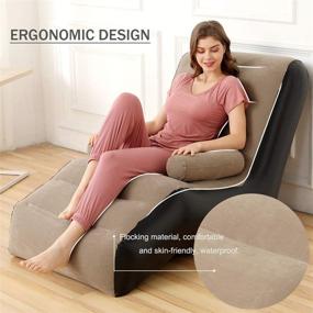 img 2 attached to Inflatable Lounges Folding Lounger Armrests Furniture