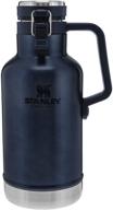 🍺 stanley classic easy-pour growler: insulated 64oz stainless steel, leak-proof lid, carry handle - keep beer cold and carbonated! logo