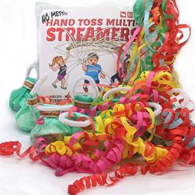 img 4 attached to Dazzling Maui Mon 10-Pack: Multi Color Hand Toss Streamers for Parties - No Mess Paper Throw Streamer & Confetti Poppers