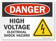 danger voltage electrical smartsign aluminum logo