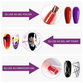 img 3 attached to Morovan Gel Nail Polish Kit - 18 Colors Including UV Light, Glitter Gel Paint Nail Polish, and DIY Nail Art Brushes for Drawing Nails Art Design