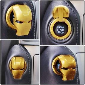 img 2 attached to Auto Engine Start Stop Button Cover Push To Start Button Ignition Protector Key Ring Circle Anti-Scratch Universal Button Decoration Ring Car Interior Accessory(Gold)