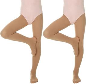 img 4 attached to Шелковые носочки для девочек Ultra Soft Ballet с штанишками (2 пары) для профессиональных танцевальных выступлений