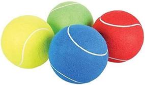 img 1 attached to 🎾 Rhode Island Novelty 8 Inch Jumbo Tennis Balls: Set of 4 with Surprise Colors!