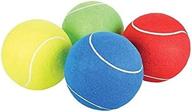 🎾 rhode island novelty 8 inch jumbo tennis balls: set of 4 with surprise colors! logo