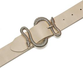 img 2 attached to MORELESS Fashion Belts Leather Buckle Women's Accessories