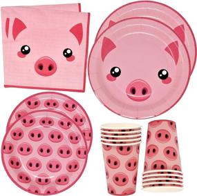 img 4 attached to 🎉 Birthday Barnyard Farmhouse Dinnerware: Top-Quality Supplies for a Memorable Celebration