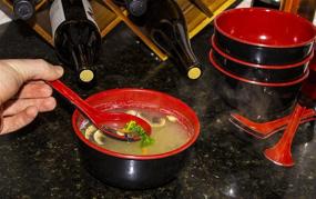 img 1 attached to 🍜 Enhance Your Asian Dining Experience with Chef Miso Melamine Noodle Spoons