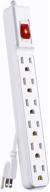 cyberpower gs60304: 6-outlets power strip 💡 with 3-foot cord in elegant white finish логотип