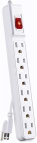 img 3 attached to CyberPower GS60304: 6-Outlets Power Strip 💡 with 3-Foot Cord in Elegant White Finish