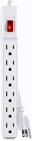 img 1 attached to CyberPower GS60304: 6-Outlets Power Strip 💡 with 3-Foot Cord in Elegant White Finish