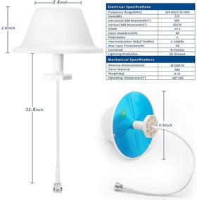 img 3 attached to 📶 Dome Ceiling Antenna: Boost Cell Phone Signal and Wi-Fi Range with Omni-Directional Indoor Antenna, Wide Band Dome Antenna with N-Female Connector - White (698 to 4000 MHz)