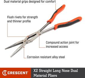 img 3 attached to 🔧 Набор пассатижей Crescent PSX204C X2 из 2-х частей с двойным материалом, включает в себя прямые и изогнутые длинные плоскогубцы
