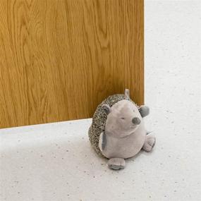 img 1 attached to 🦔 Grey Hedgehog Weighted Fabric Door Stopper - Animal Decor for Bedroom, Living Room, and Exterior Doors, 3.3lb