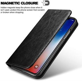 img 2 attached to IPhone Leather ICARERCASE Premium Kickstand