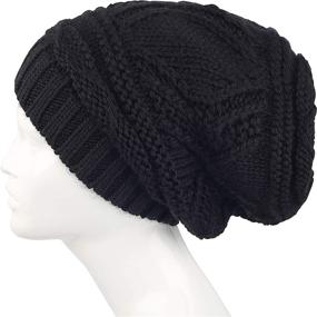 img 1 attached to Lilax Slouchy Oversized Winter Beanie Outdoor Recreation