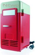 🍺 usb-powered mini fridge cooler for beverage drink cans in cubicles and home offices (red) logo
