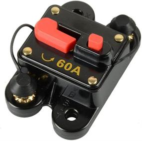 img 4 attached to ZOOKOTO 60 Amp Circuit Breaker: Reliable Terminal Inline Fuse for Trolling Motor, Auto, Marine, Boat, Bike, Stereo Audio, Inverter. Resettable 12V-24V DC