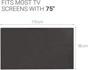 img 2 attached to 📺 Dark Grey Fabric Dust Cover for 75" Flat Screen TV - Kwmobile TV Display Protector