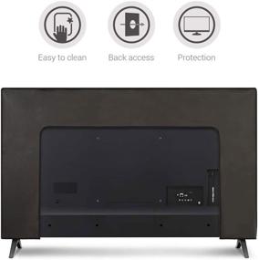 img 1 attached to 📺 Dark Grey Fabric Dust Cover for 75" Flat Screen TV - Kwmobile TV Display Protector