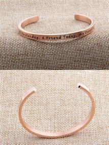 img 1 attached to 👧 FEELMEM A Little Girl Yesterday, a Friend Today, My Daughter Forever Cuff Bracelet: The Perfect Daughter Bracelet for a Lifetime of Love and Memories