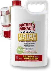 img 2 attached to 🌿 Nature's Miracle Urine Destroyer with Power Sprayer and Batteries - Advanced Stain & Odor Remover in 1.5 Gallon Size (P-5788)