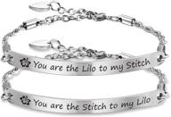 👭 lilo and stitch inspired best friends bracelet: you are the lilo to my stitch - friendship jewelry for sale logo