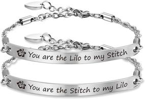 img 4 attached to 👭 Lilo and Stitch Inspired Best Friends Bracelet: You are the Lilo to My Stitch - Friendship Jewelry for Sale