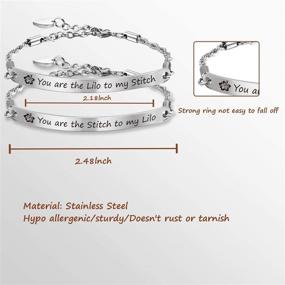 img 3 attached to 👭 Lilo and Stitch Inspired Best Friends Bracelet: You are the Lilo to My Stitch - Friendship Jewelry for Sale