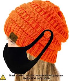 img 1 attached to 🧣 Classic Winter Chunky Cable Knit Beanie Hat – Trendy & Stretchy