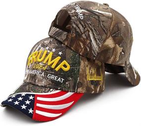 img 3 attached to 🧢 Donald Trump 2024 Hat - Keep America Great MAGA Cap, Camo USA Embroidered Baseball Cap with Adjustable Fit