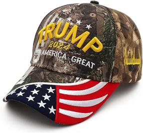 img 1 attached to 🧢 Donald Trump 2024 Hat - Keep America Great MAGA Cap, Camo USA Embroidered Baseball Cap with Adjustable Fit