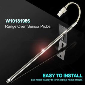 img 2 attached to 🔥 Reliable W10181986 Range Oven Temp Sensor Probe - Whirlpool Maytag Kenmore Gas Ranges | Replacement WPW10181986 8273902 W10131826 PS11749737 Heat Probe by TOMOON