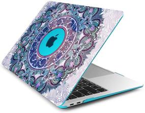 img 3 attached to 👩 CiSoo Laptop Hard Shell Case + Accessories for MacBook Pro 13 Inch 2020 (Model A2338 M1/A2251/A2289) – Mandala Design, Keyboard Cover, Protective Bag, Laptop Sleeve - Compatible with MacBook Pro 13 with Touch Bar and Touch ID